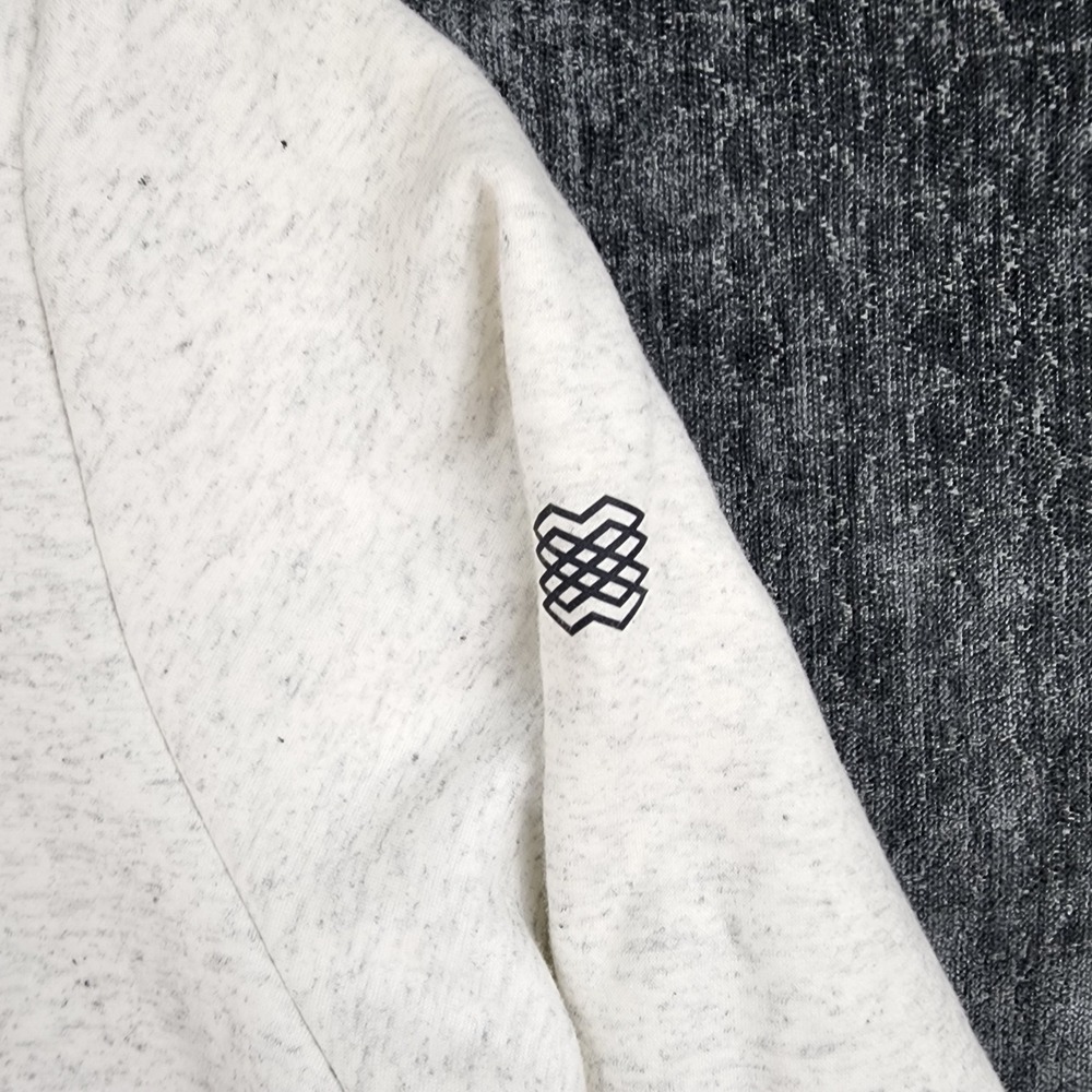FLX Hoodie Recycled Polyester Blend Mens Large White Speckled Active Outdoor - Picture 3 of 13
